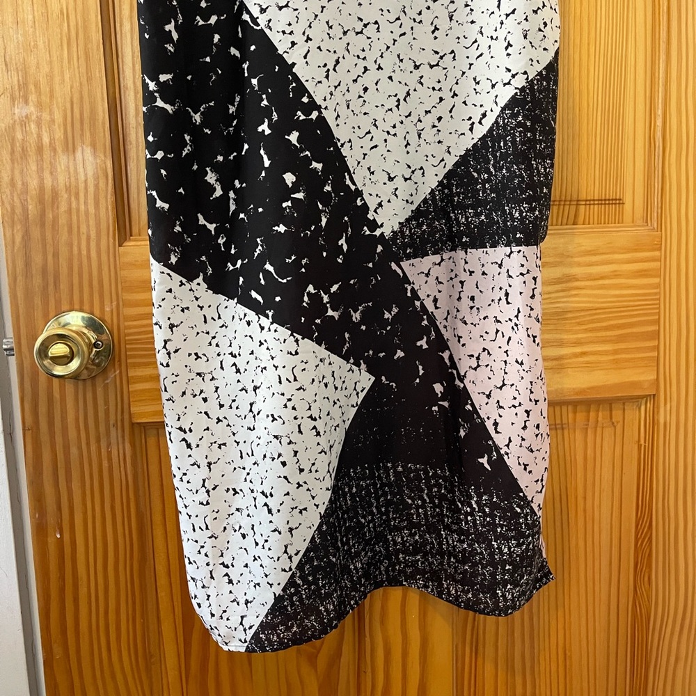 Bar Iii Marbled Patchwork Printed A-Line Dress Xl - image 6